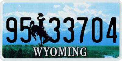 WY license plate 9533704