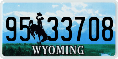 WY license plate 9533708