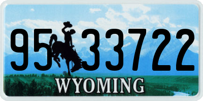 WY license plate 9533722