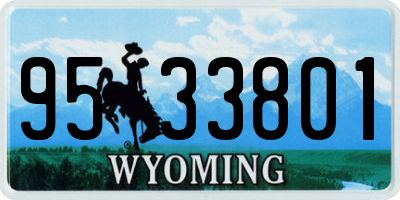 WY license plate 9533801