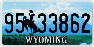 WY license plate 9533862