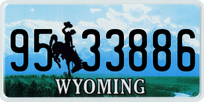 WY license plate 9533886