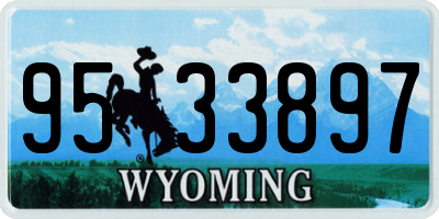 WY license plate 9533897