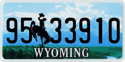 WY license plate 9533910