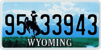 WY license plate 9533943