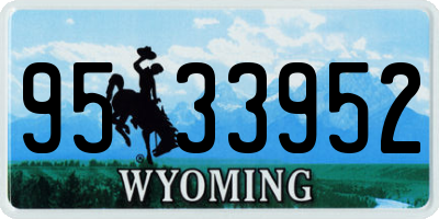 WY license plate 9533952