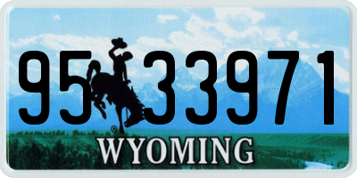 WY license plate 9533971
