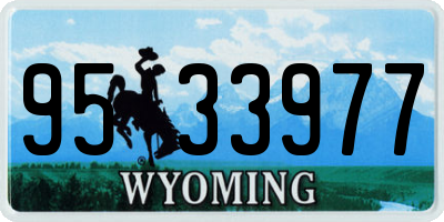 WY license plate 9533977