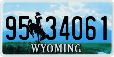 WY license plate 9534061