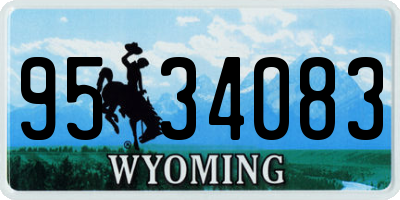 WY license plate 9534083
