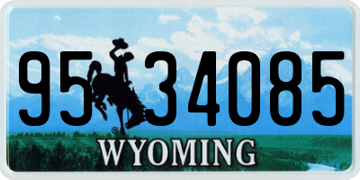 WY license plate 9534085