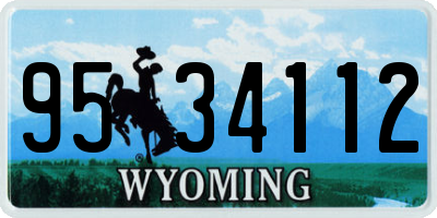 WY license plate 9534112