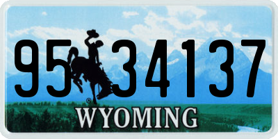 WY license plate 9534137