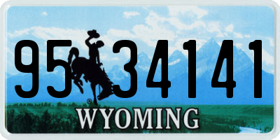 WY license plate 9534141