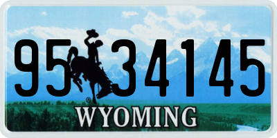 WY license plate 9534145