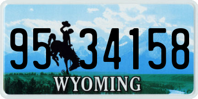 WY license plate 9534158