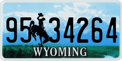 WY license plate 9534264