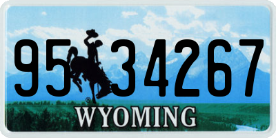 WY license plate 9534267