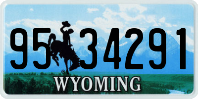WY license plate 9534291