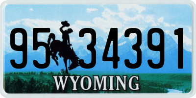 WY license plate 9534391