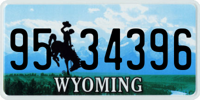 WY license plate 9534396