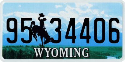 WY license plate 9534406