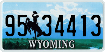 WY license plate 9534413
