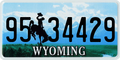 WY license plate 9534429