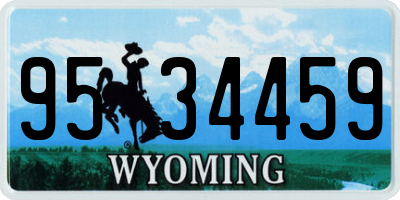 WY license plate 9534459