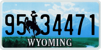 WY license plate 9534471