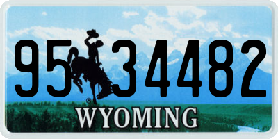 WY license plate 9534482