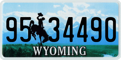 WY license plate 9534490