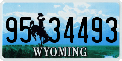 WY license plate 9534493