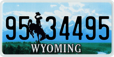 WY license plate 9534495