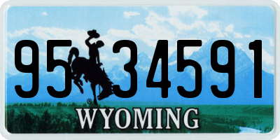 WY license plate 9534591