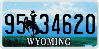 WY license plate 9534620