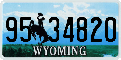 WY license plate 9534820