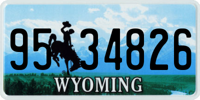 WY license plate 9534826