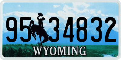 WY license plate 9534832