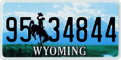 WY license plate 9534844