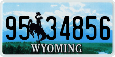 WY license plate 9534856