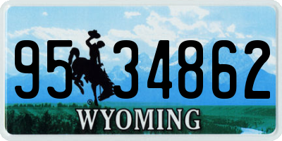WY license plate 9534862