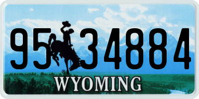 WY license plate 9534884