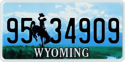 WY license plate 9534909