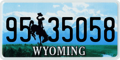 WY license plate 9535058