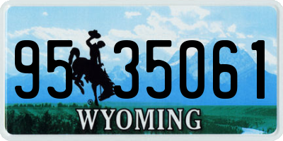 WY license plate 9535061