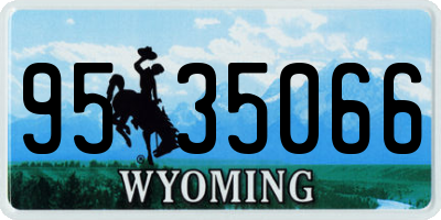 WY license plate 9535066
