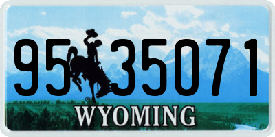 WY license plate 9535071