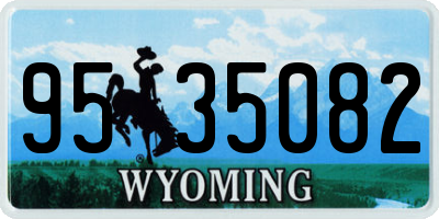 WY license plate 9535082