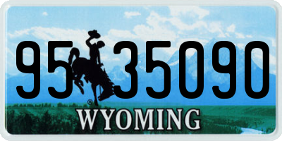 WY license plate 9535090